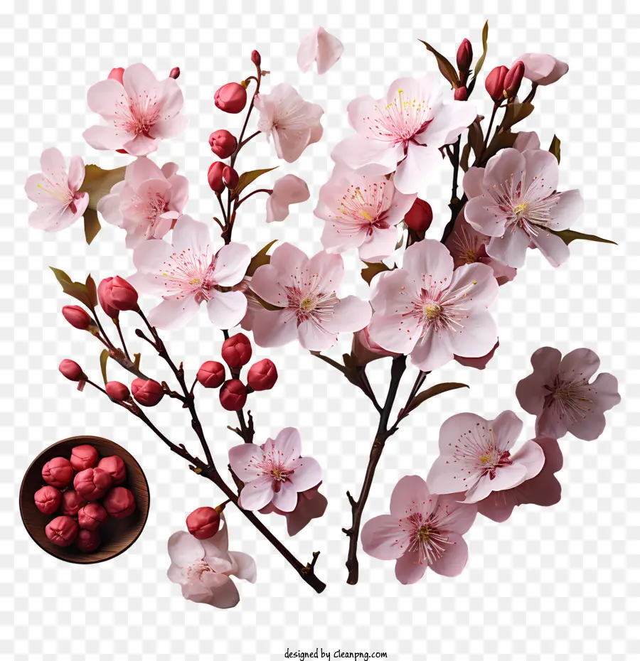 زهر الكرز，الزهرة الوردية PNG