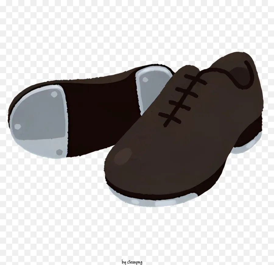 الأحذية البني，الأربطة السوداء PNG