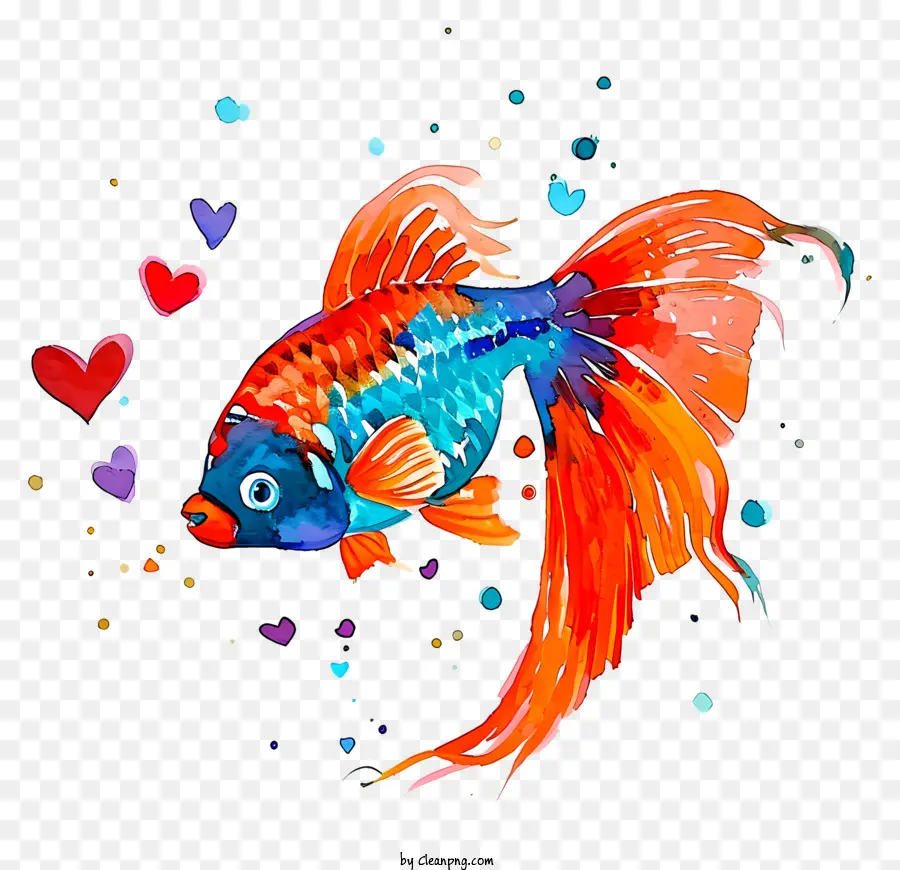 الأسماك المائية عيد الحب，الأسماك التوضيح PNG