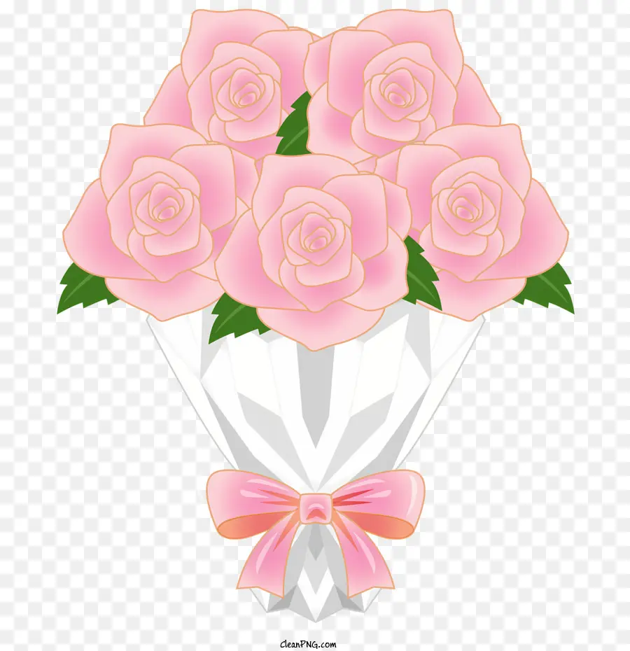 ارتفع，باقة الورود الوردية PNG
