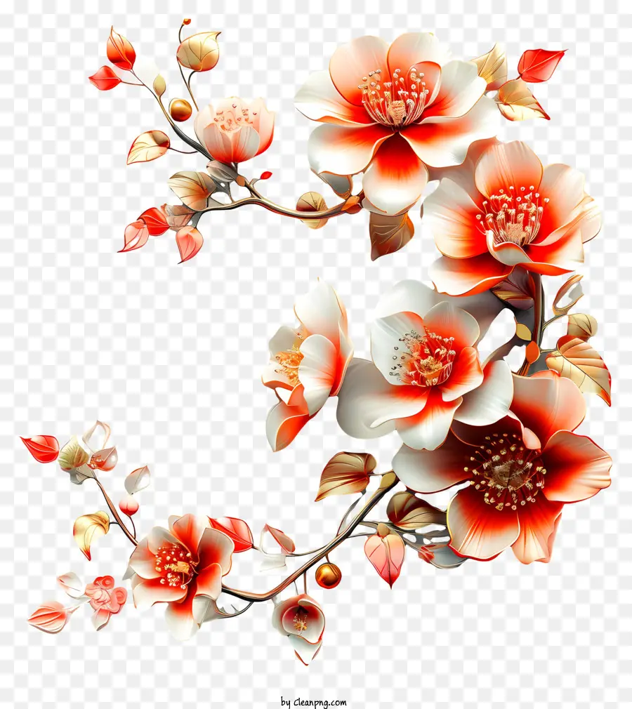 فن زهرة السنة الصينية الجديدة，باقة الأزهار PNG