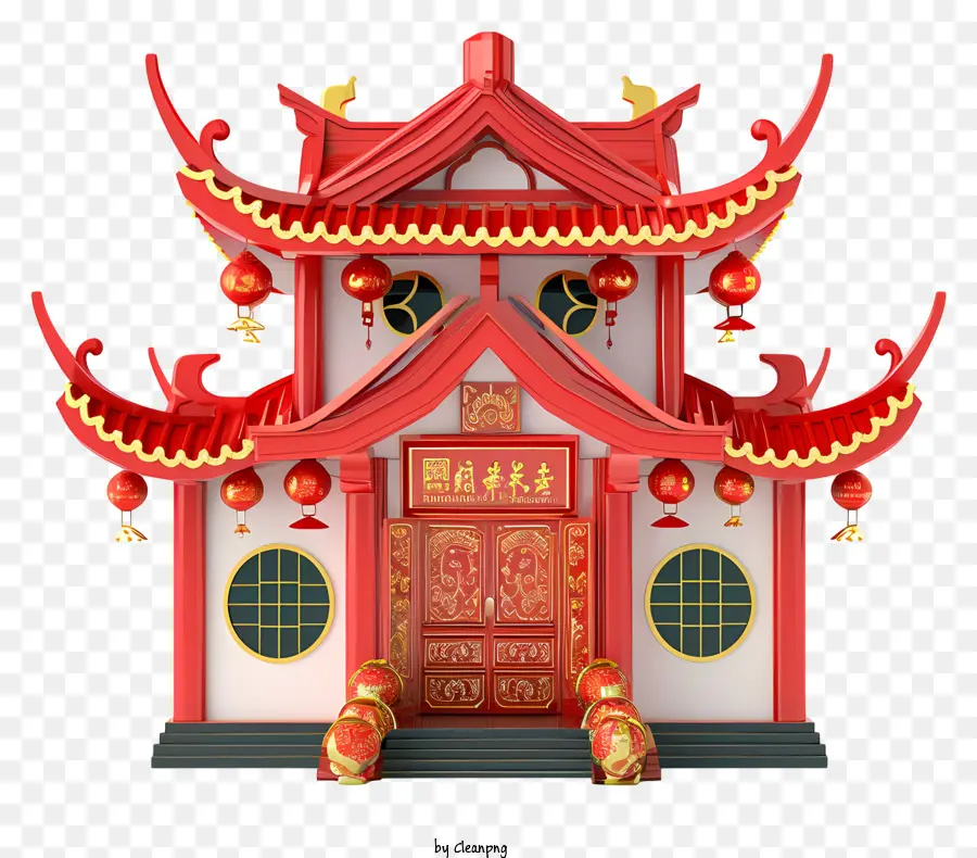 السنة الصينية الجديدة，معبد صيني PNG