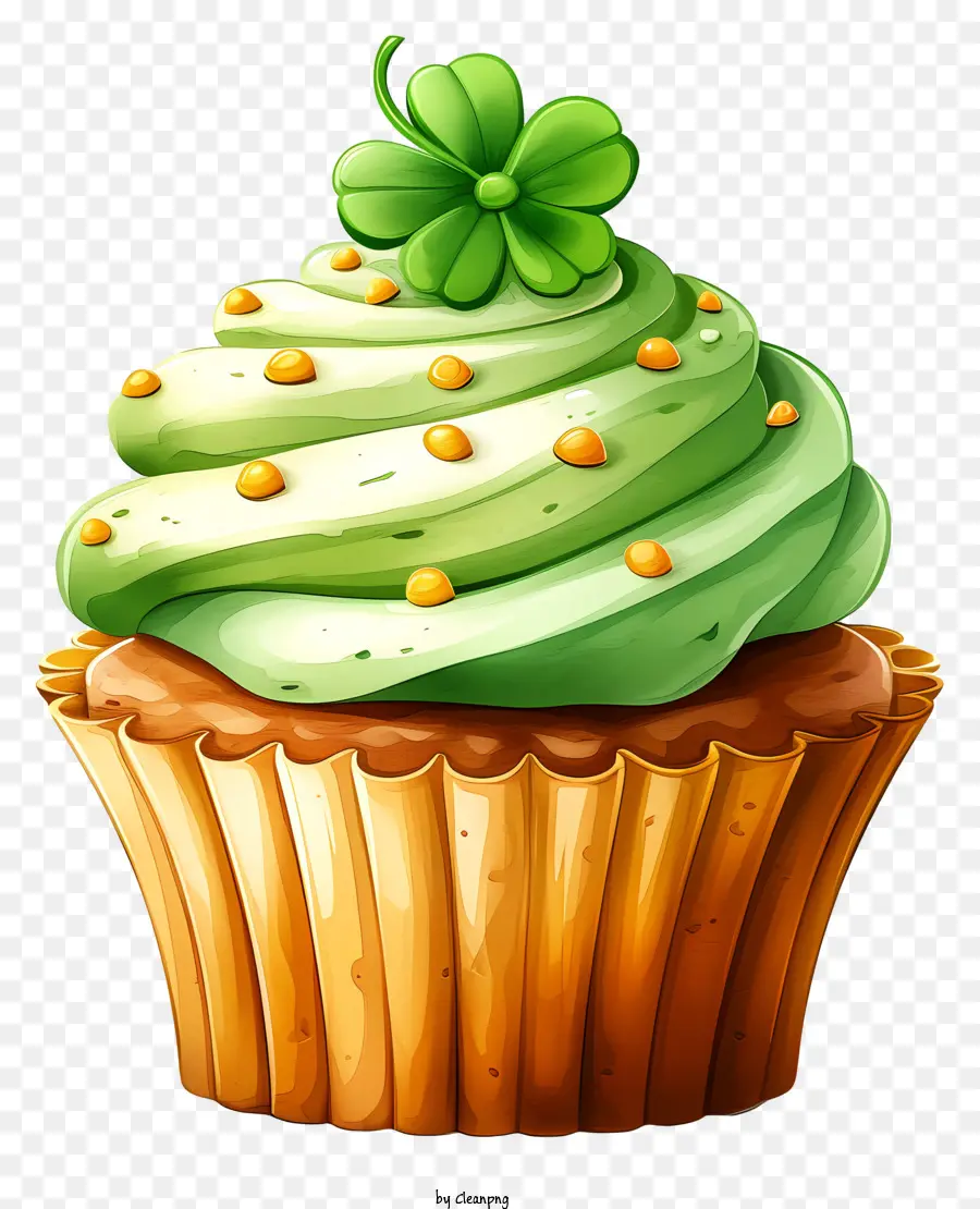 نمط يدوي Style St Patricks Cupcake，كب كيك PNG