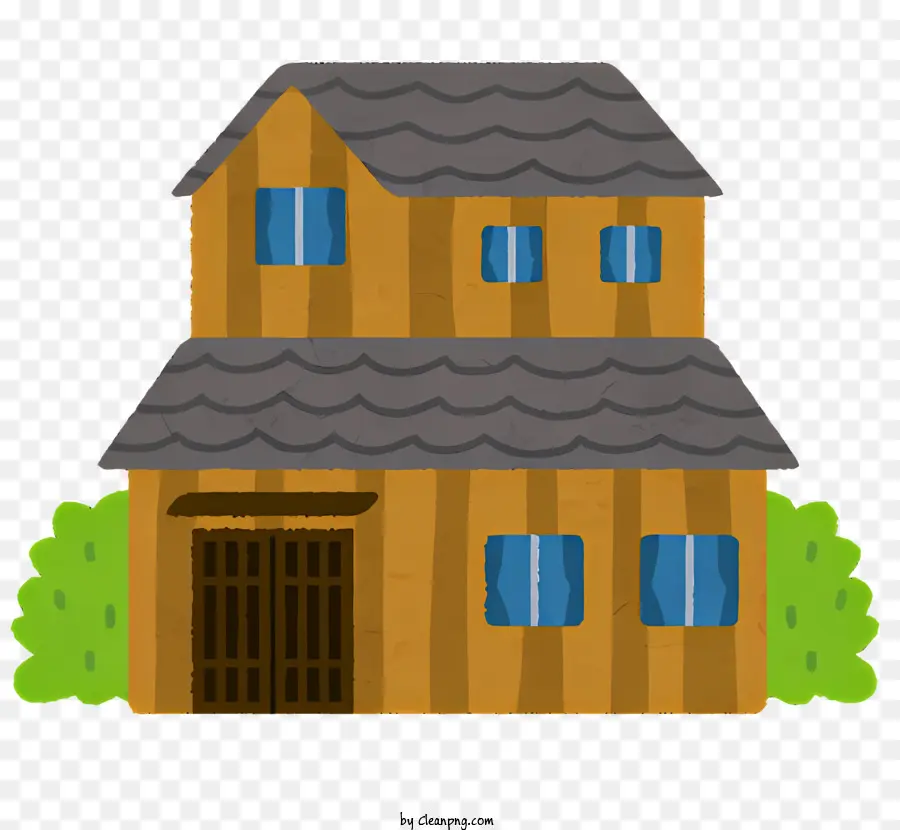 بناء，منزل خشبي PNG