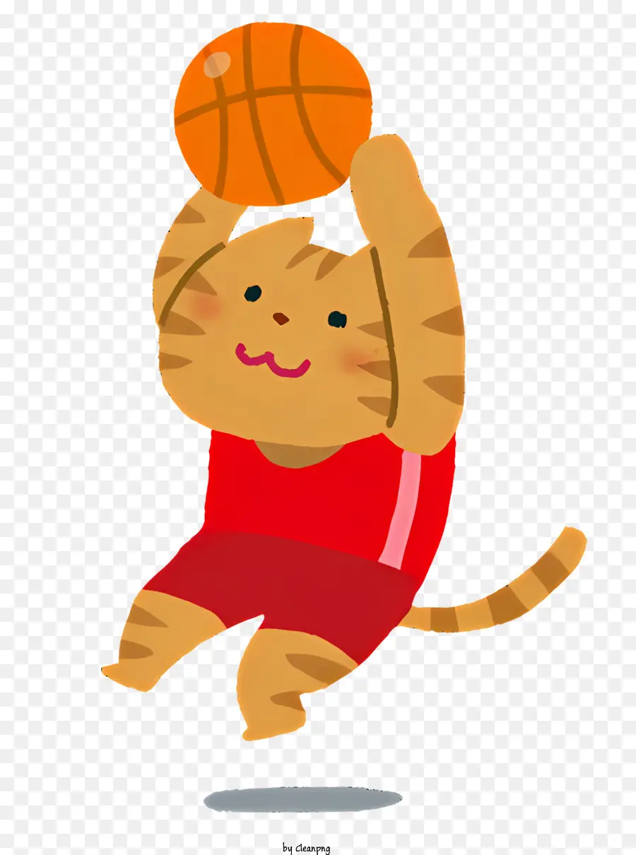 كرة السلة القط，القط الكرتون PNG