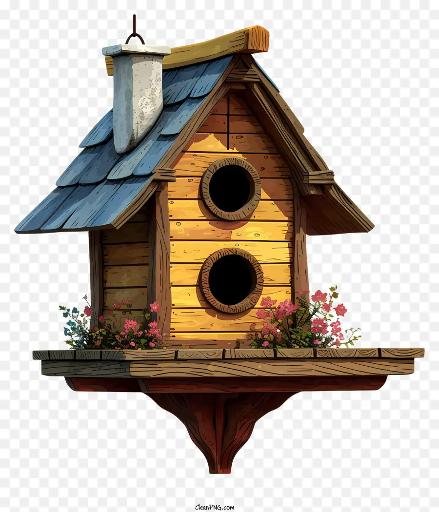 الدهانات متعددة الألوان Birdhouse，Birdhouse خشبي PNG