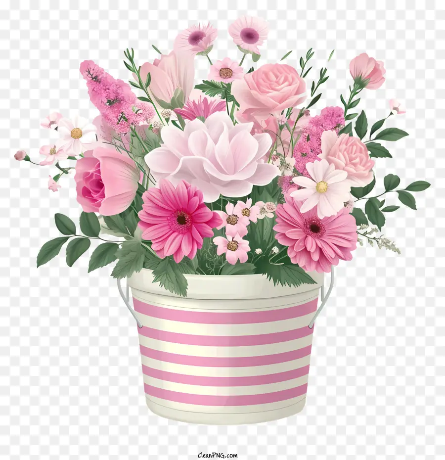 فن زهرة عيد الحب，الزهور الوردية PNG