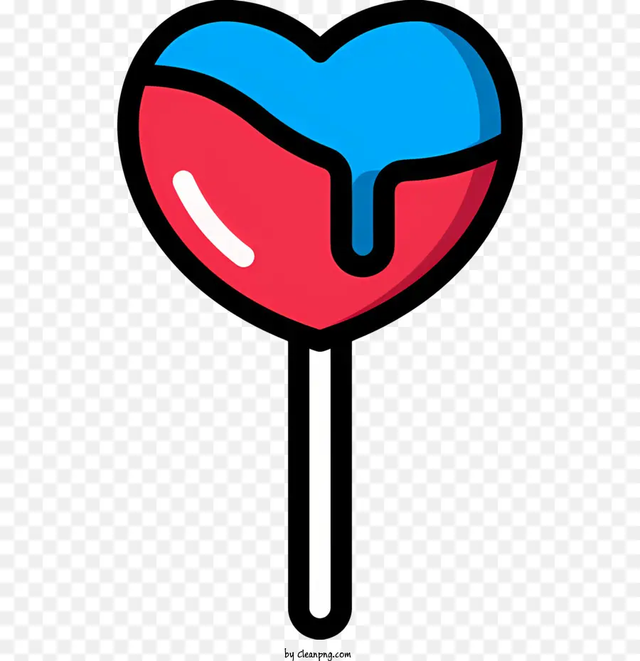 حلوى القلب，القلب على شكل مصاصة PNG