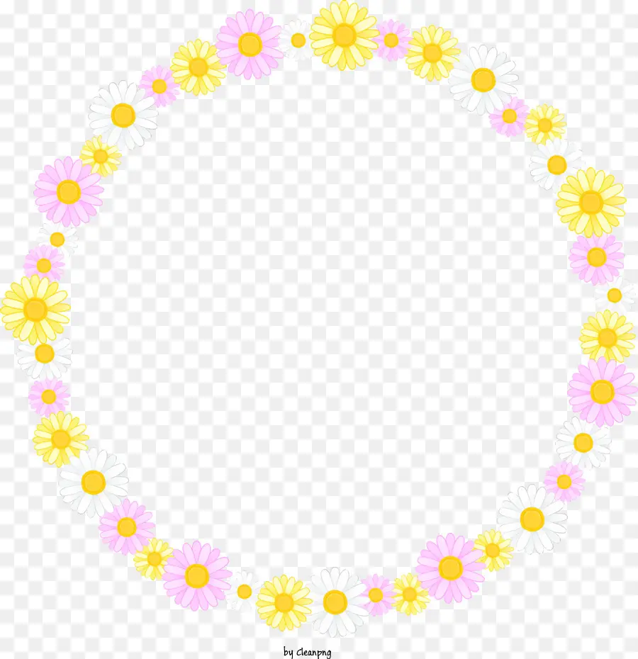 إطار دائرة الزهور，إطار دائري PNG