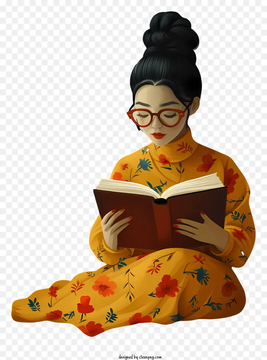 كتاب قراءة المرأة，امرأة PNG