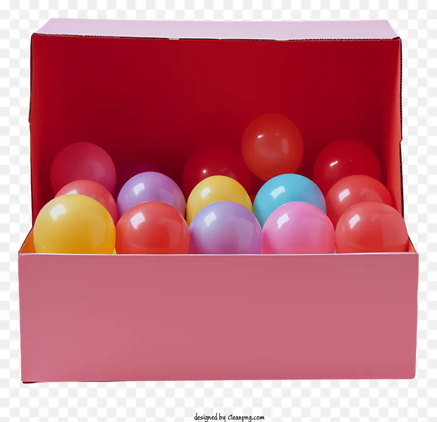 البالونات，مربع وردي PNG