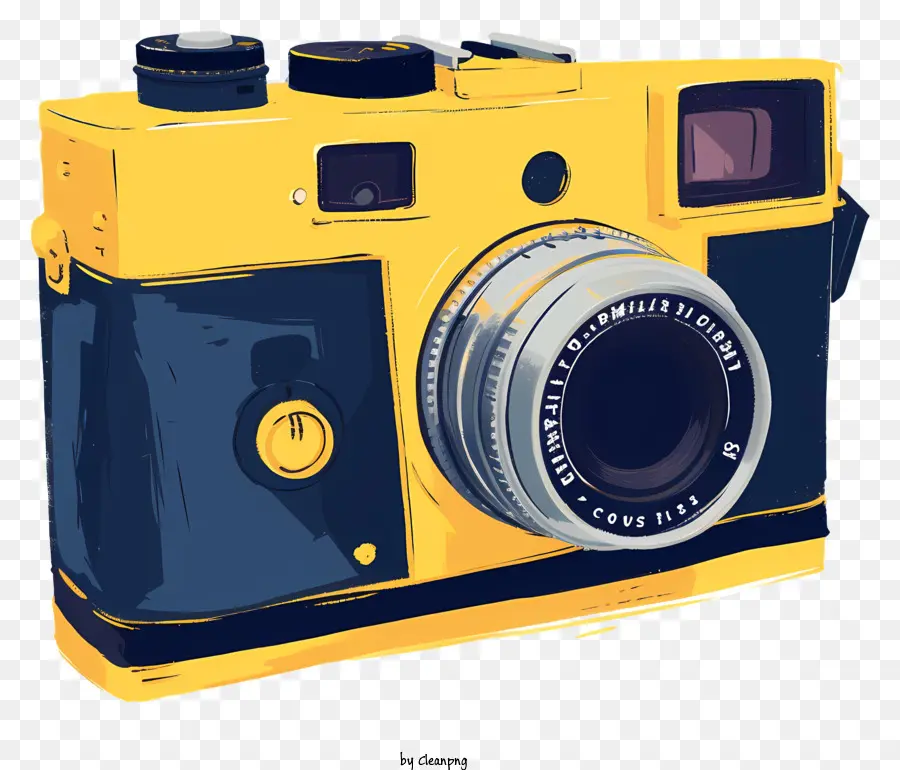 الكاميرا，الكاميرا الصفراء والأزرق PNG