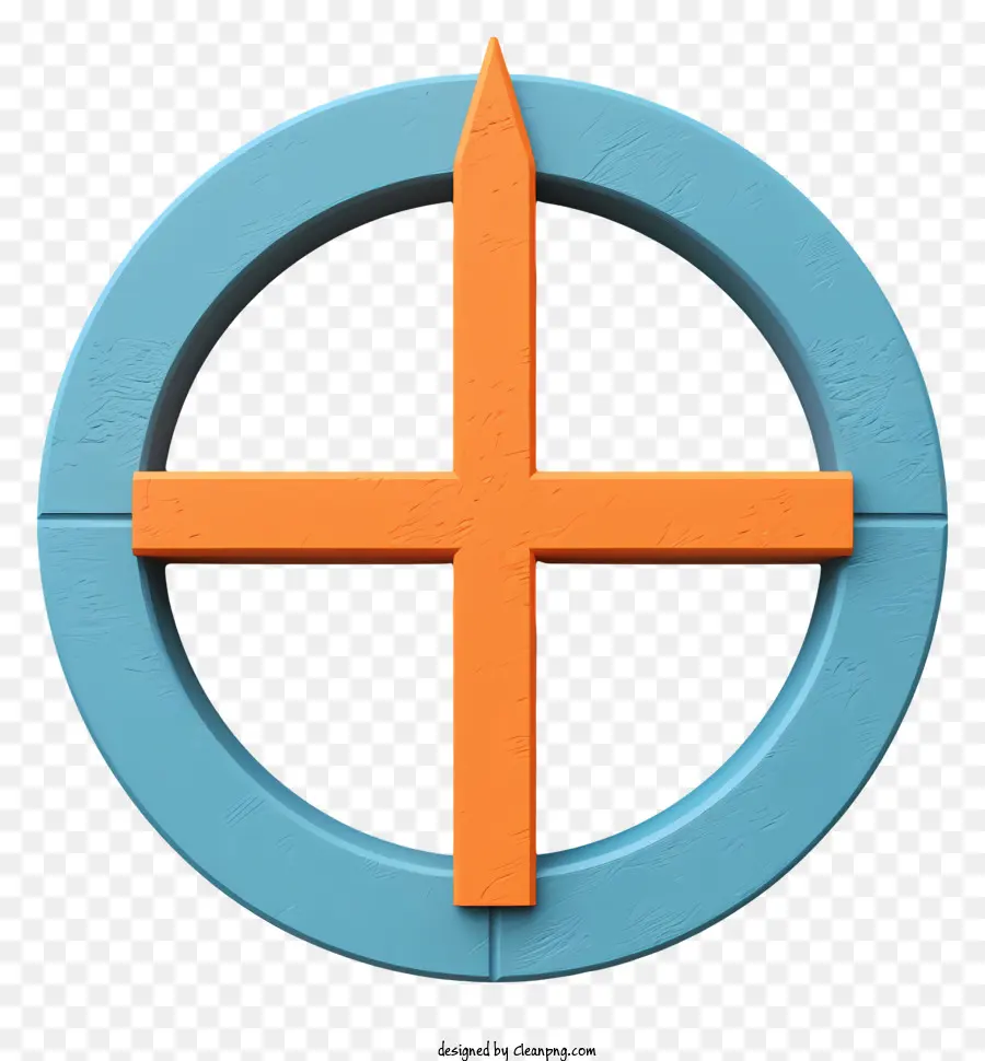 رمز التقاطع，الصليب الأزرق والبرتقالي PNG