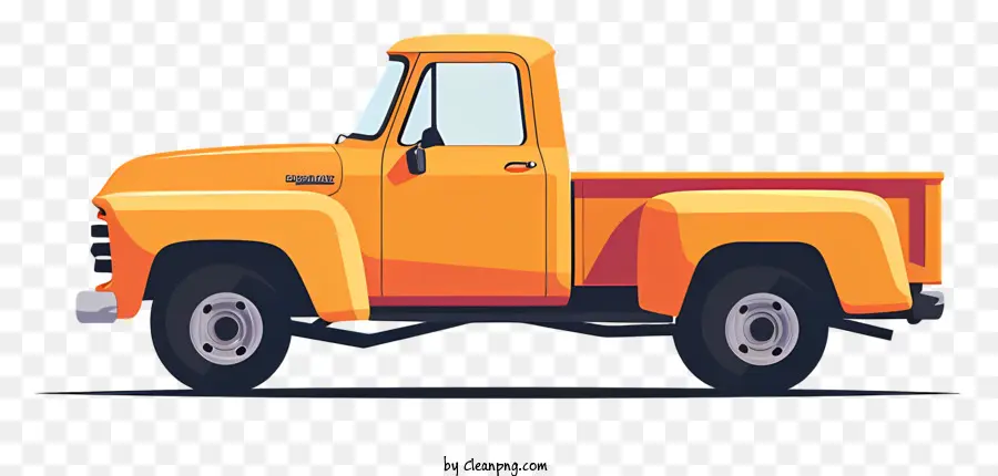شاحنة بيك اب，شاحنة برتقالية PNG