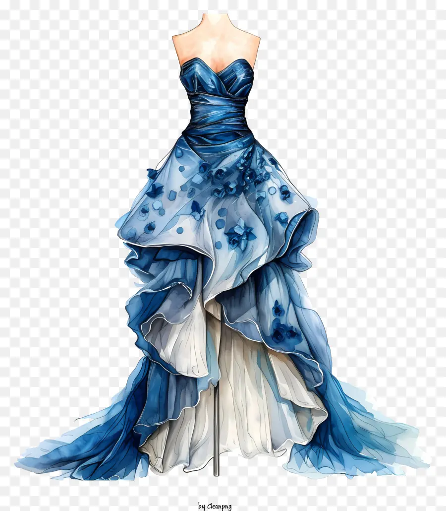 يوم اللباس，فستان أزرق PNG