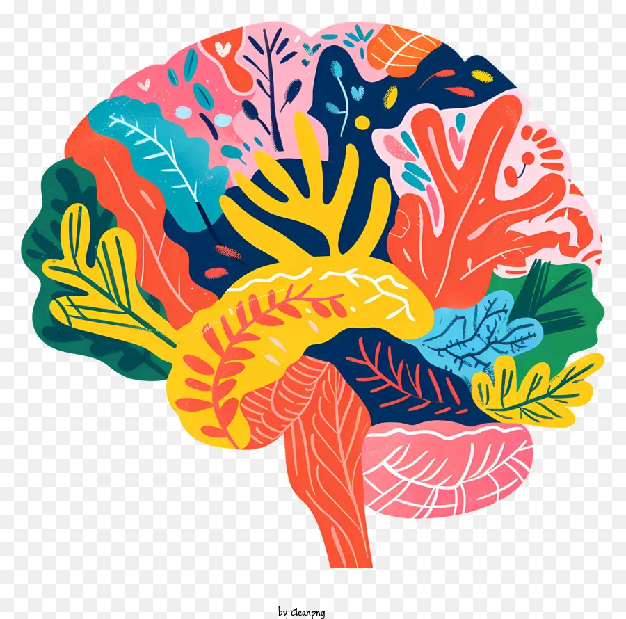 الدماغ والعقل，فن الدماغ PNG