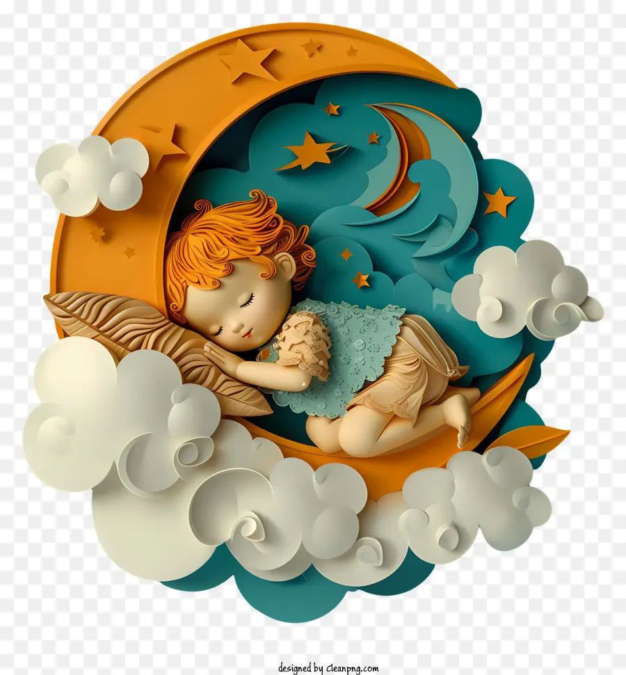 يوم النوم العالمي，نائم الطفل PNG