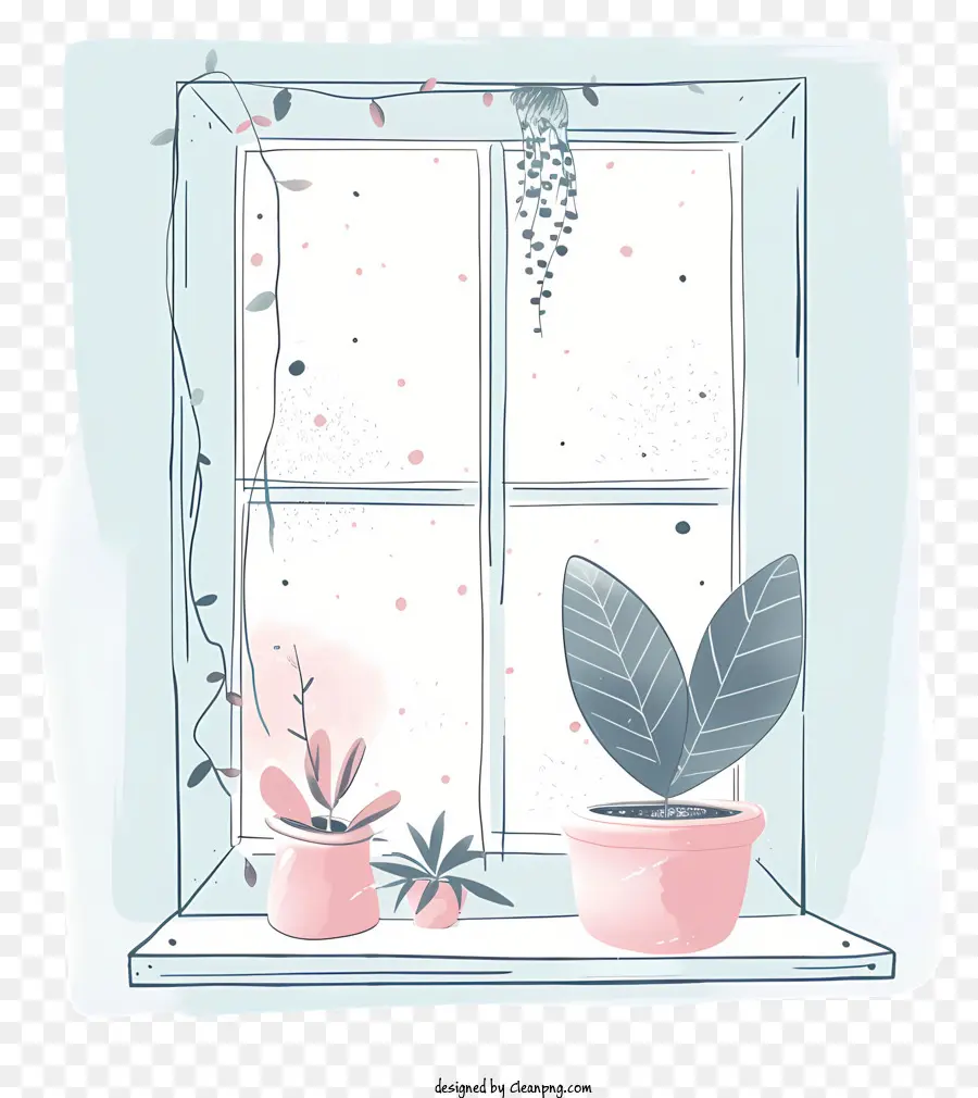 نافذة，نباتات عتبة النافذة PNG