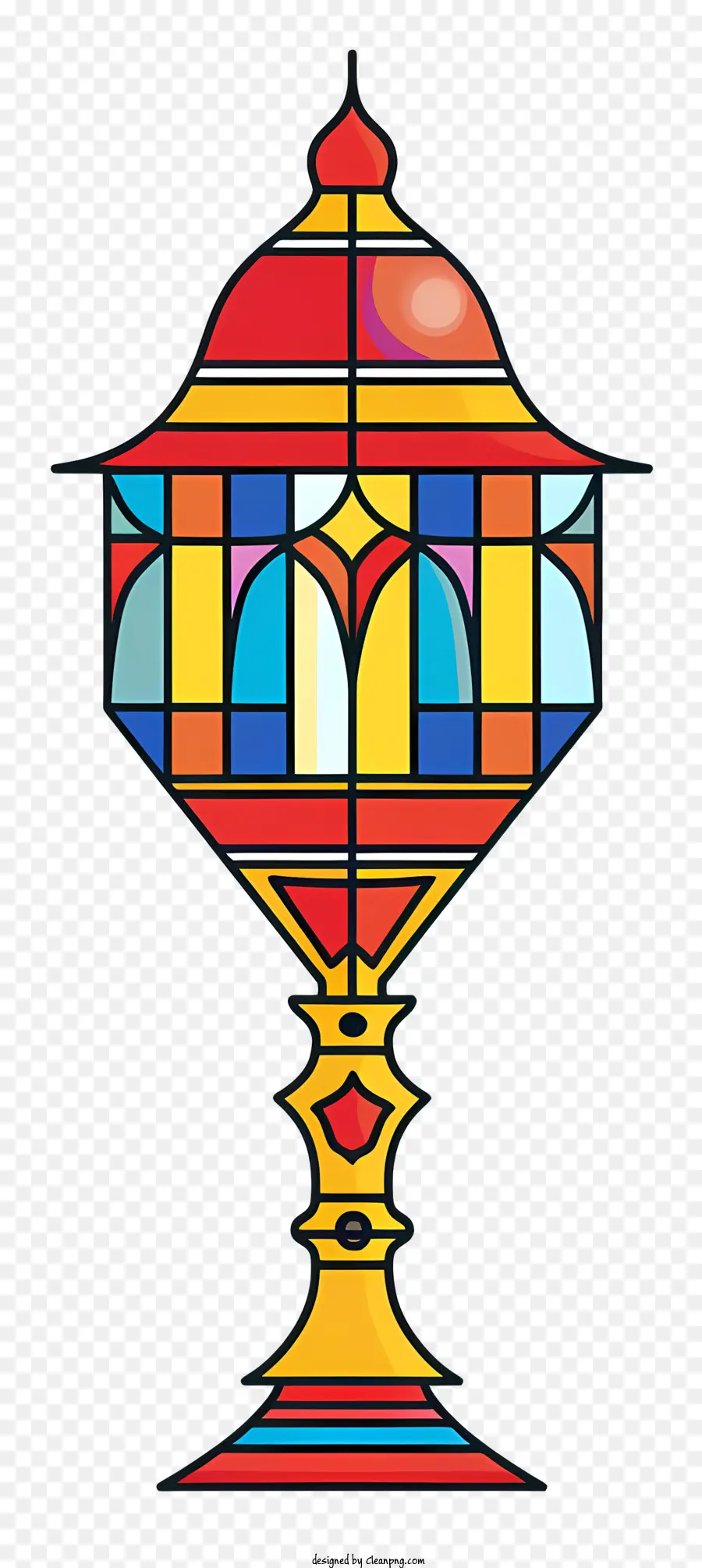 المصباح الإسلامي，مزهرية زجاجية ملطخة PNG
