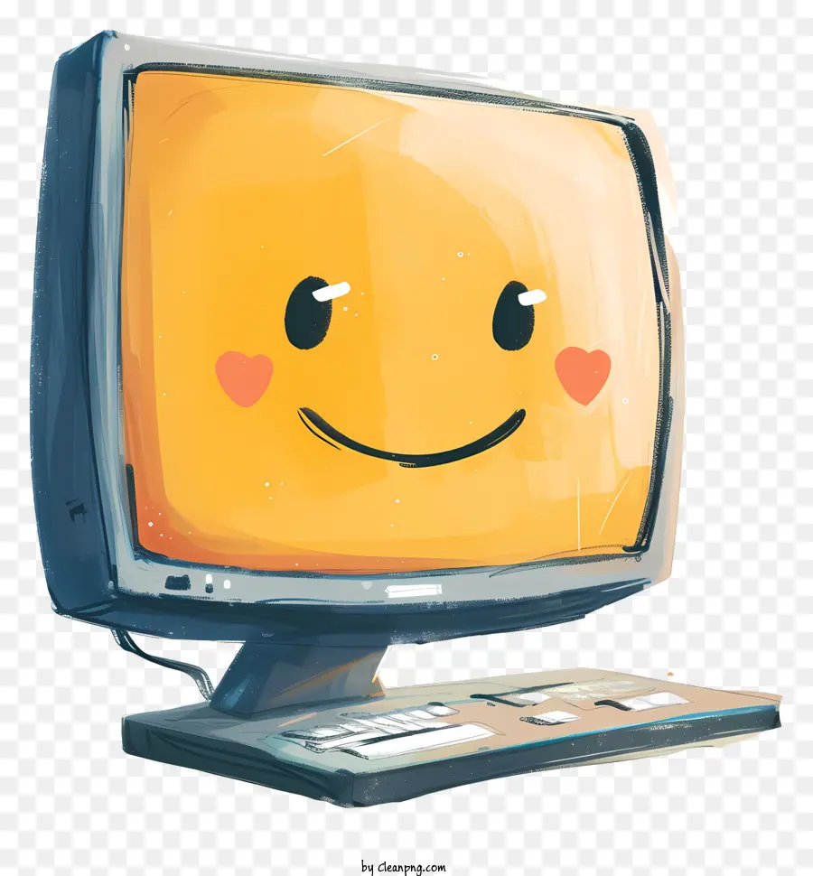 شاشة الكمبيوتر，وجه مبتسم PNG