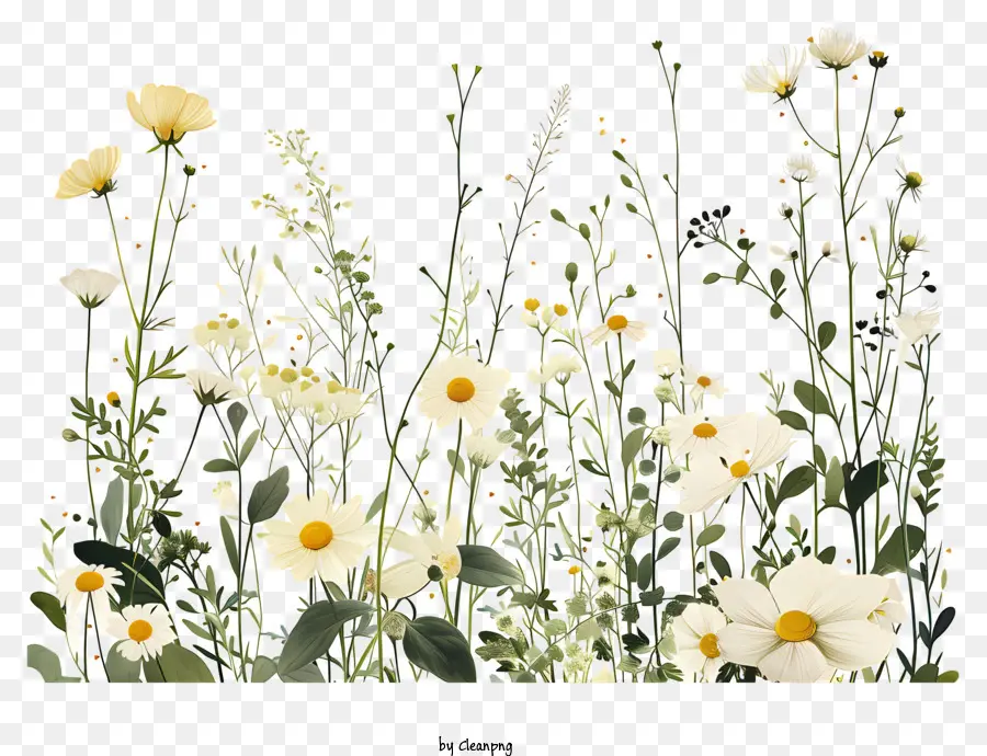 زهور الربيع，الزهور البيضاء PNG