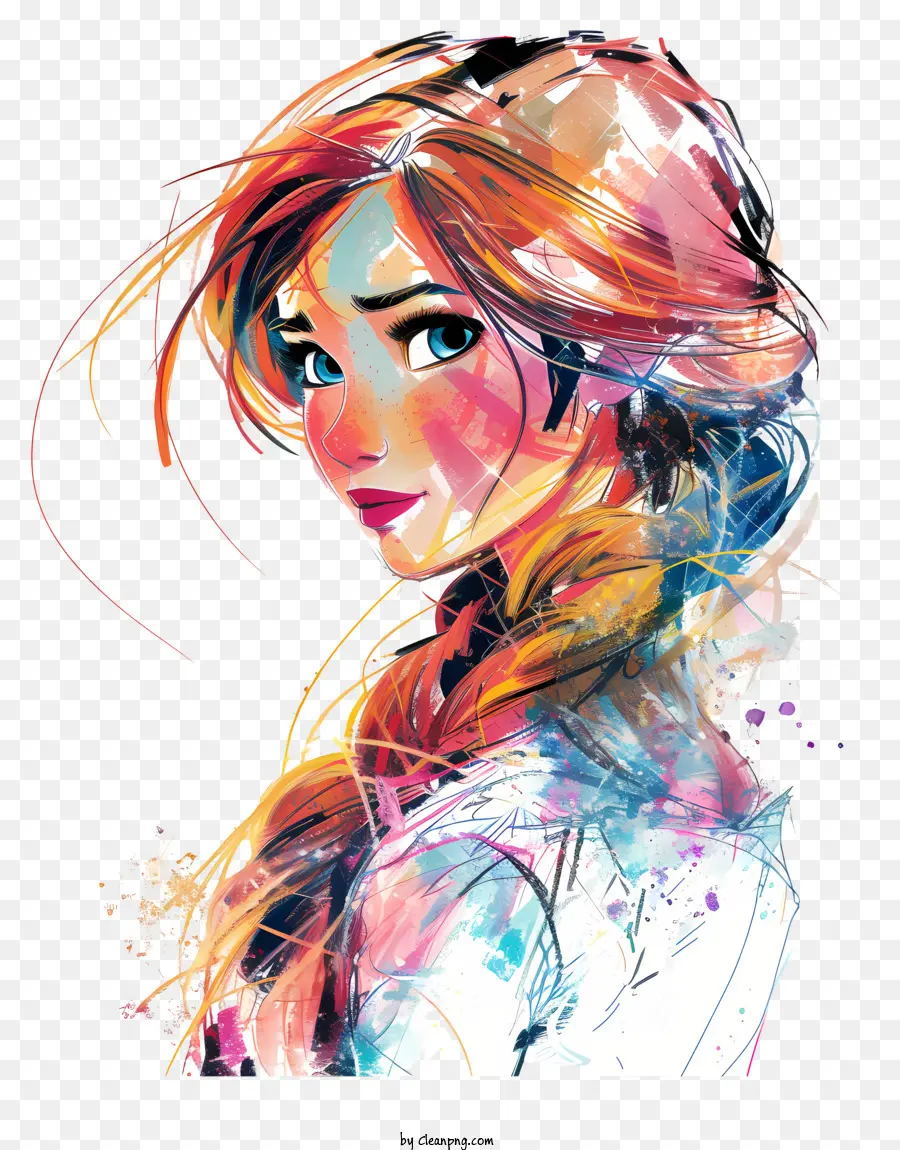 أميرة ديزني，الرسم بالألوان المائية PNG