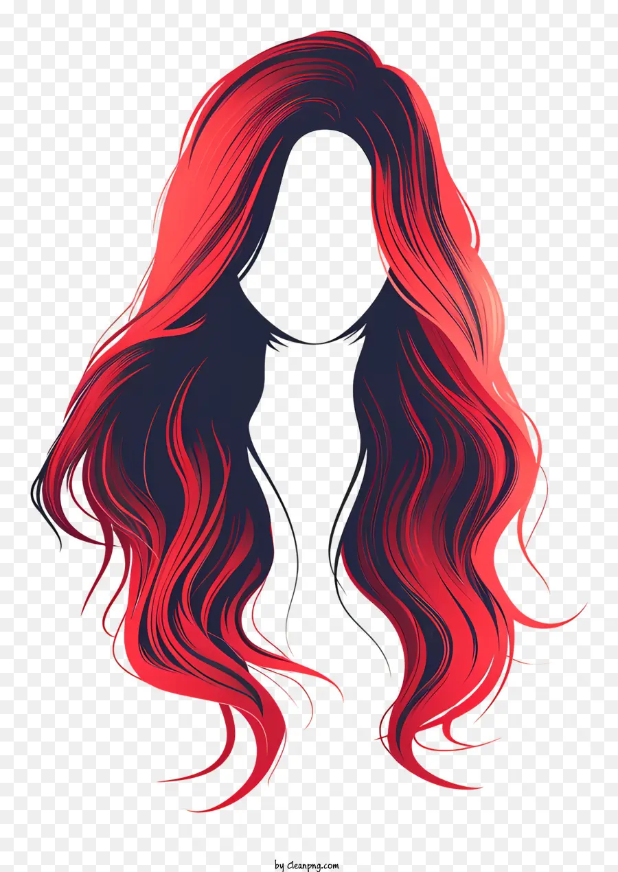 طويل الشعر شعر مستعار，شعر مجعد أحمر طويل PNG