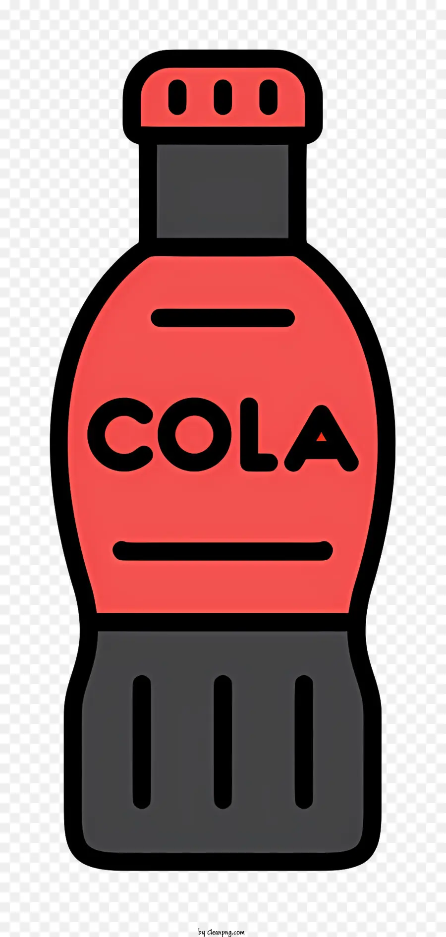 أيقونة كوكا كولا，زجاجة حمراء وسوداء PNG