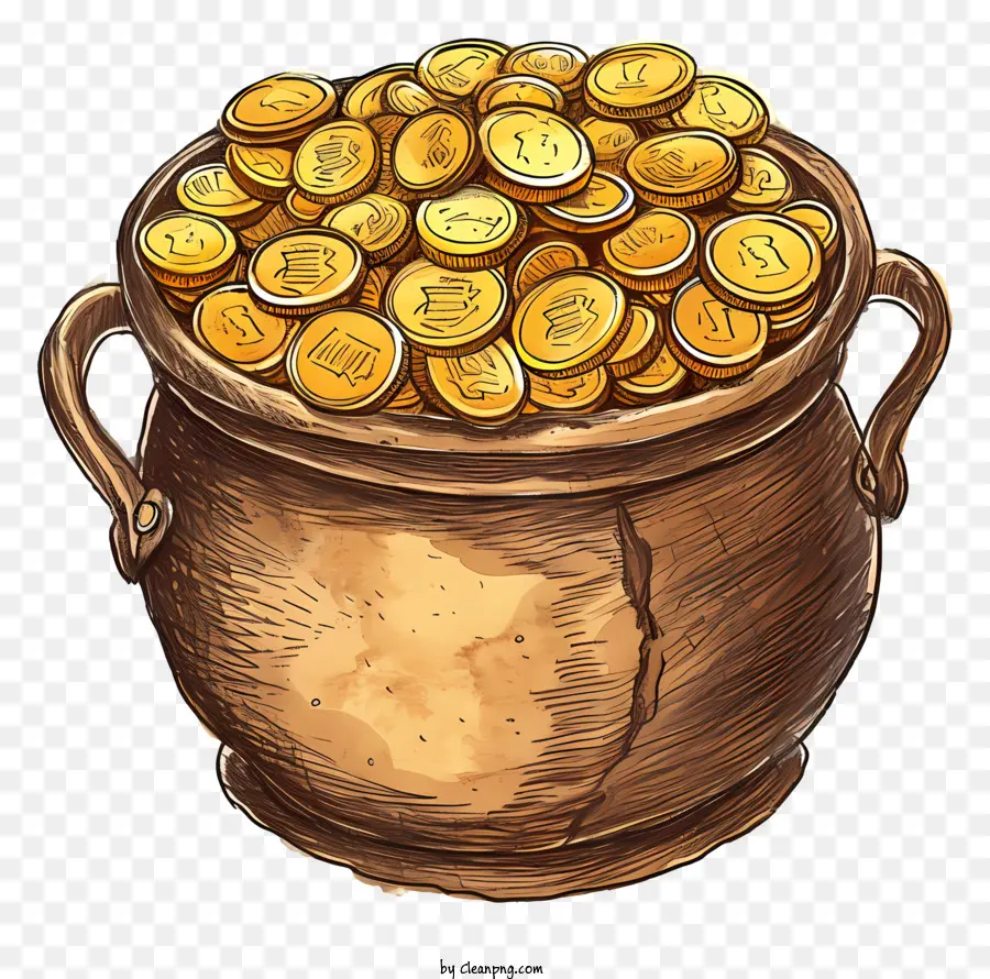 وعاء，وعاء من الذهب PNG