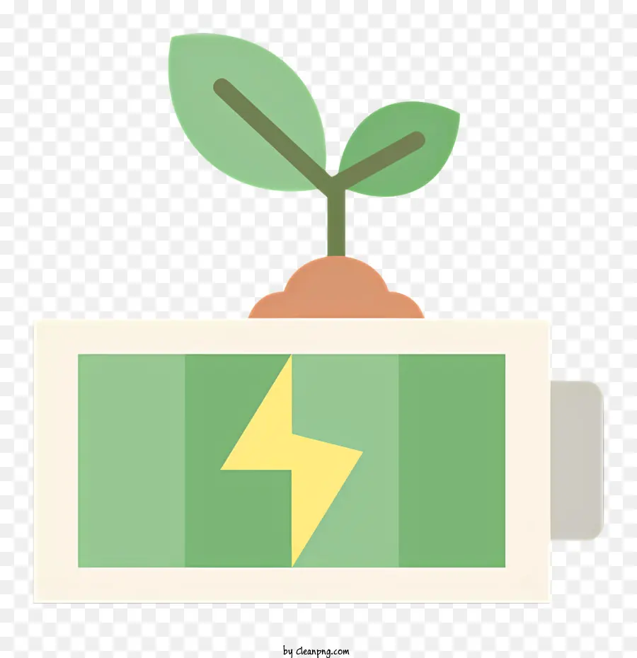 البطارية شعار，مصدر طاقة النبات PNG