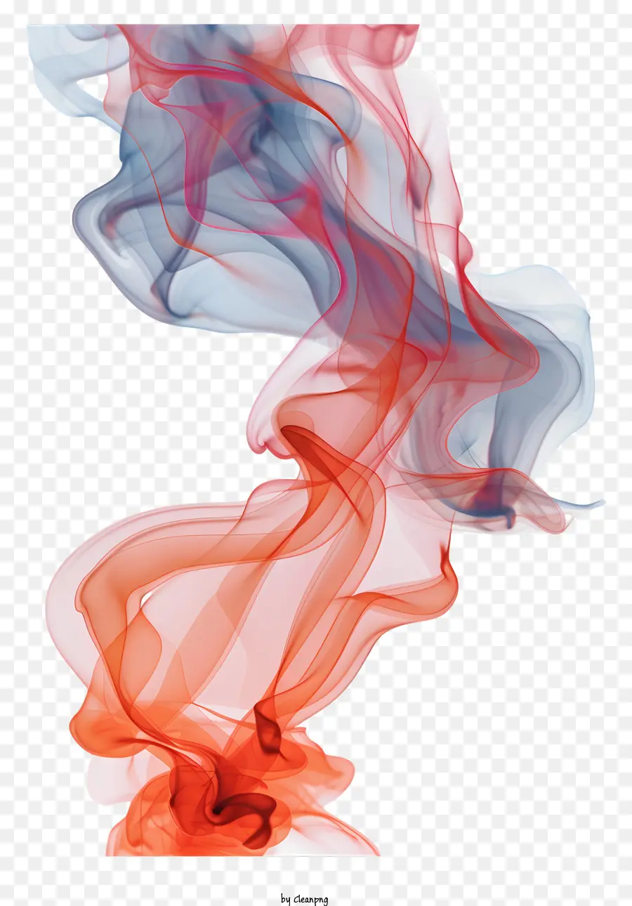 دخان أحمر，الرسم بالألوان المائية PNG