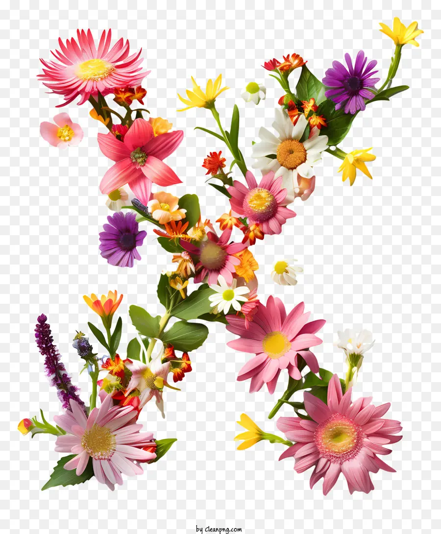 رسالة الأزهار X，زهرة الأبجدية PNG
