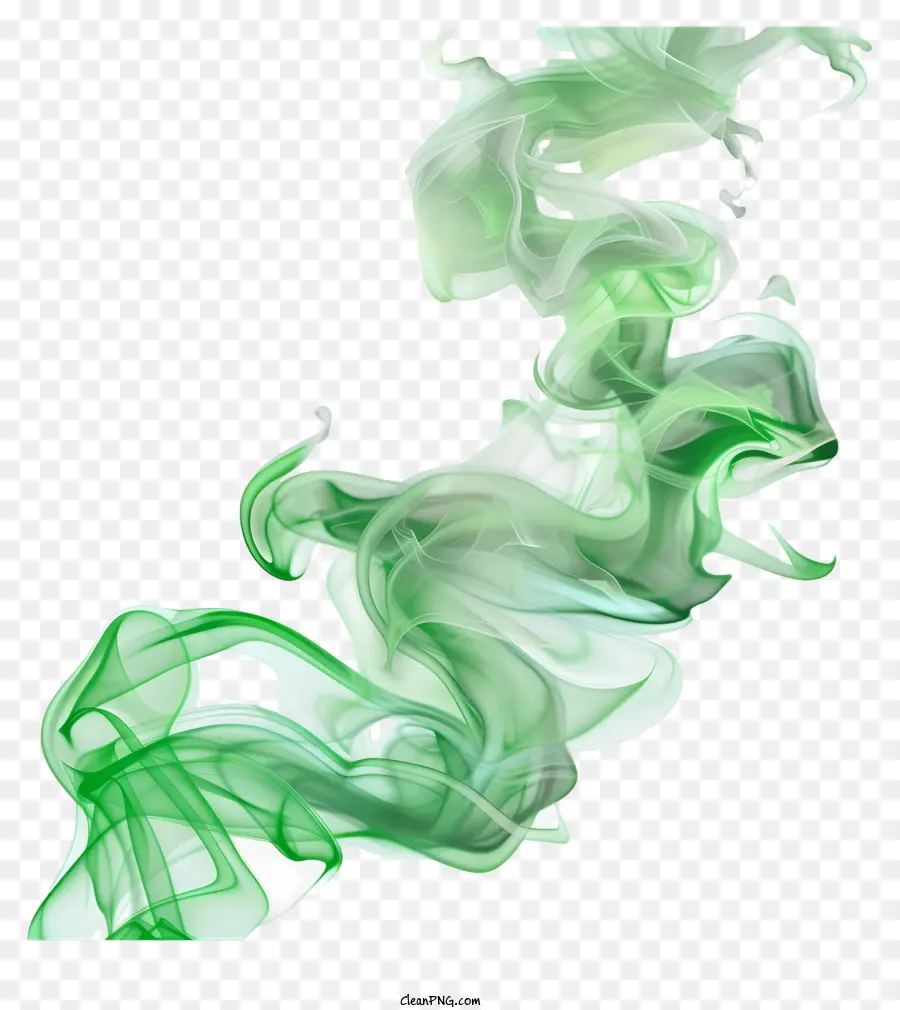 الأخضر الدخان，سحابة دوامة PNG