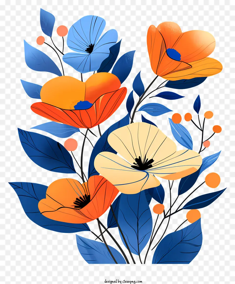 الزهرة الزرقاء，ذبل الزهور PNG