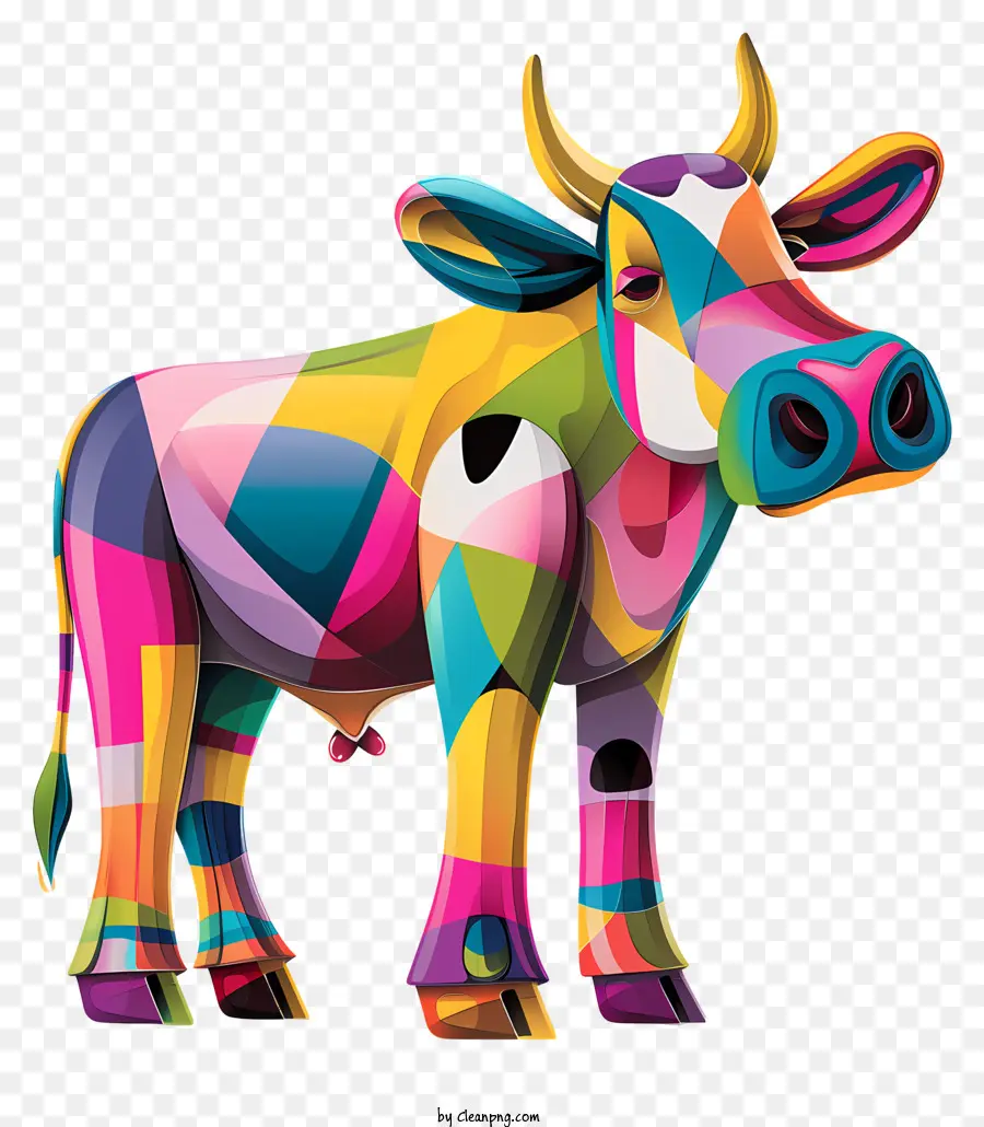 لعبة البقرة，بقرة ملونة PNG