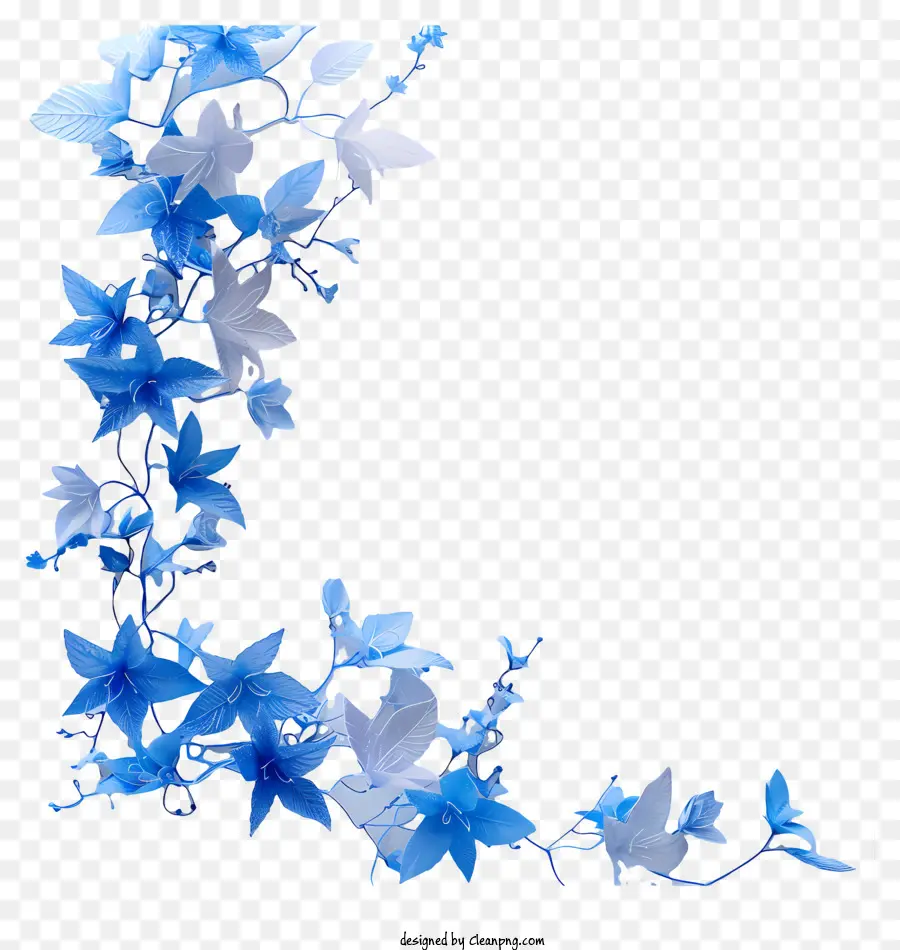 زهرة أزرق كرمة，إكليلا من الزهور PNG