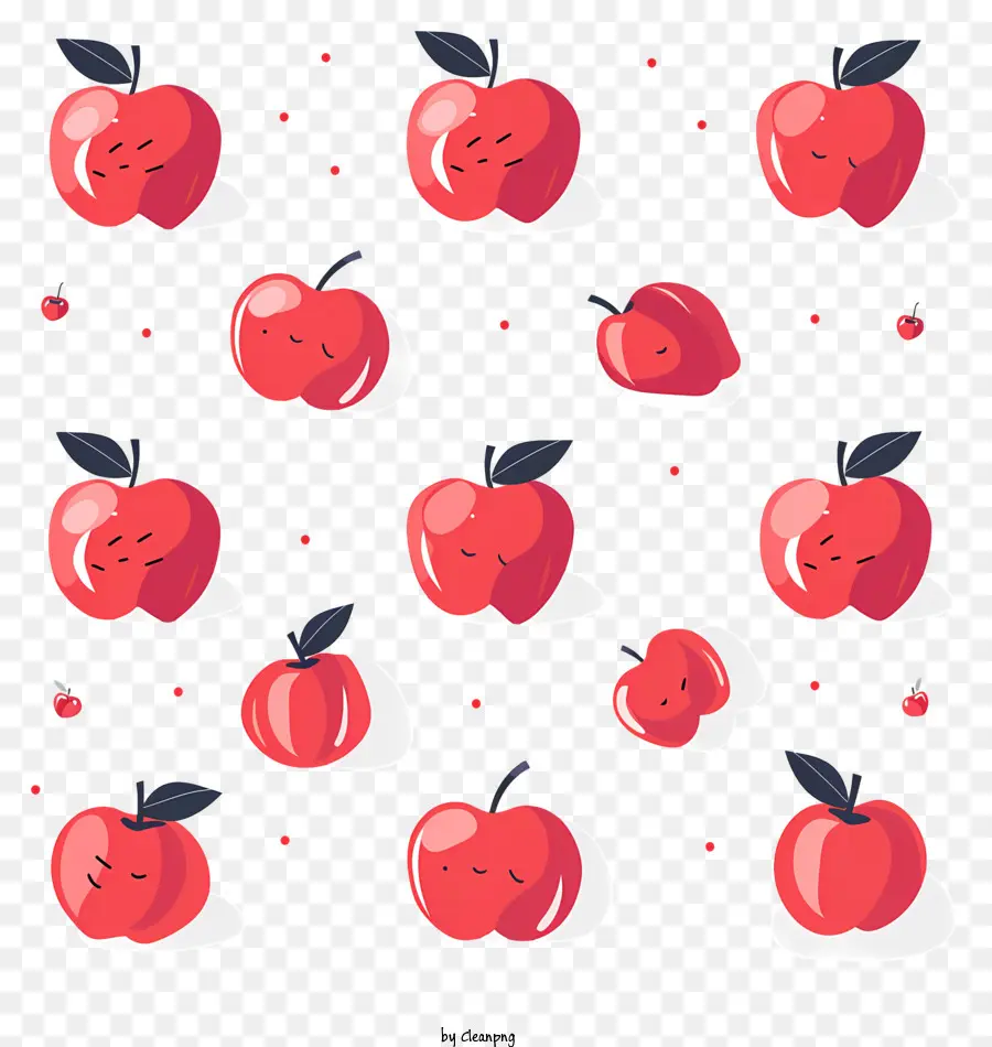 التفاح الأحمر，خلفية سوداء PNG