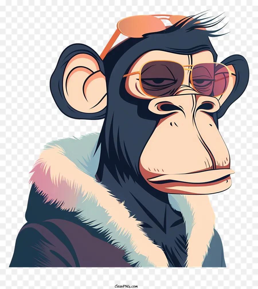 القرد，النظارات الشمسية PNG