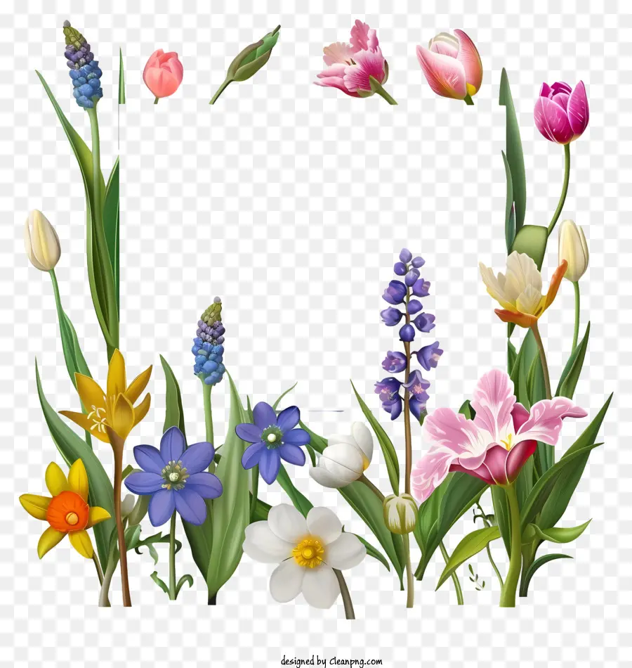 لوحة علامة زهور الربيع，زهور الربيع PNG