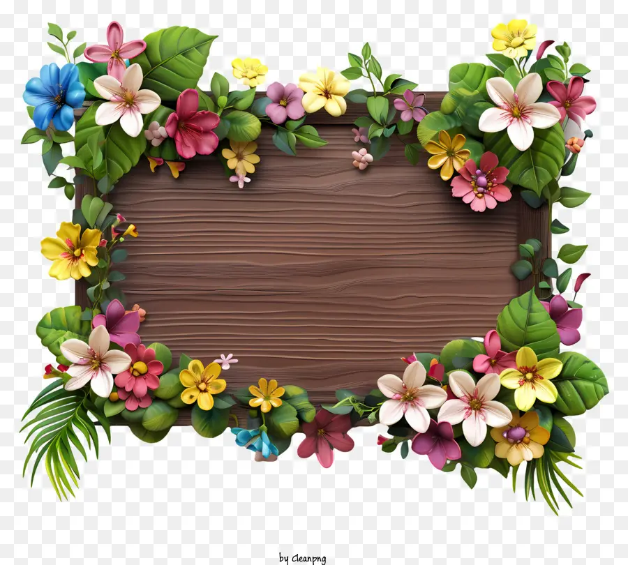 لوحة علامة زهور الربيع，الزهور PNG