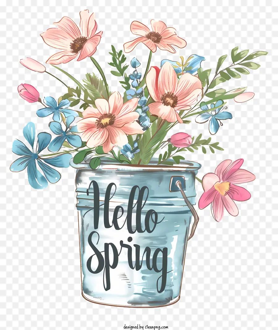 مرحبا الربيع，ترتيب الزهور PNG