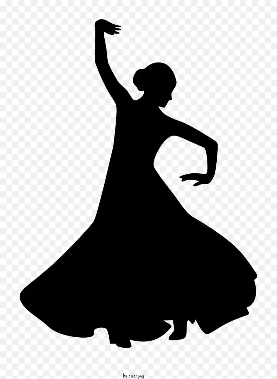 شعار راقصة，صورة ظلية ، PNG