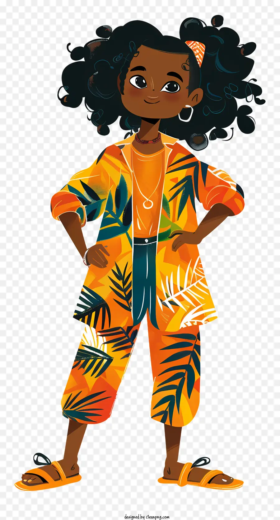 الأفريقية فتاة，قميص هاواي PNG