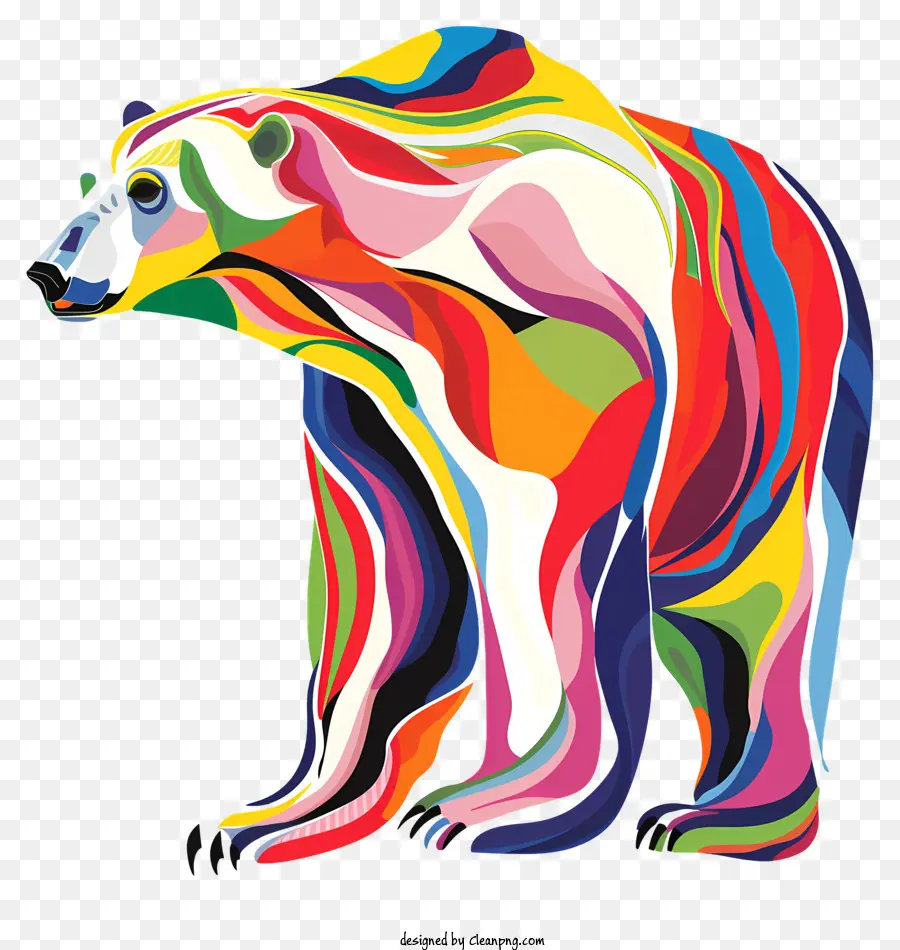 الدولي الدب القطبي اليوم，الفن التجريدي PNG