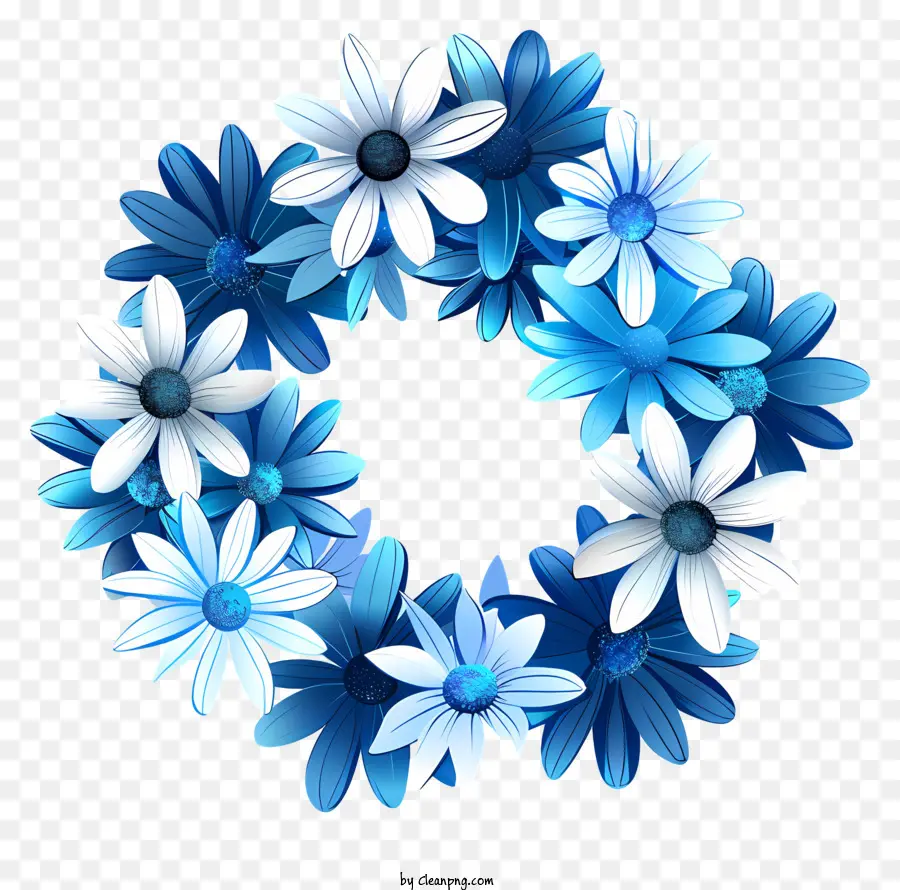 الزهور دائرة，إكليل ديزي PNG