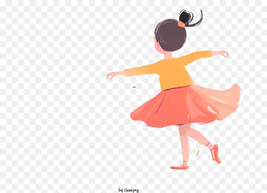 فتاة ترقص باليه，الكرتون PNG