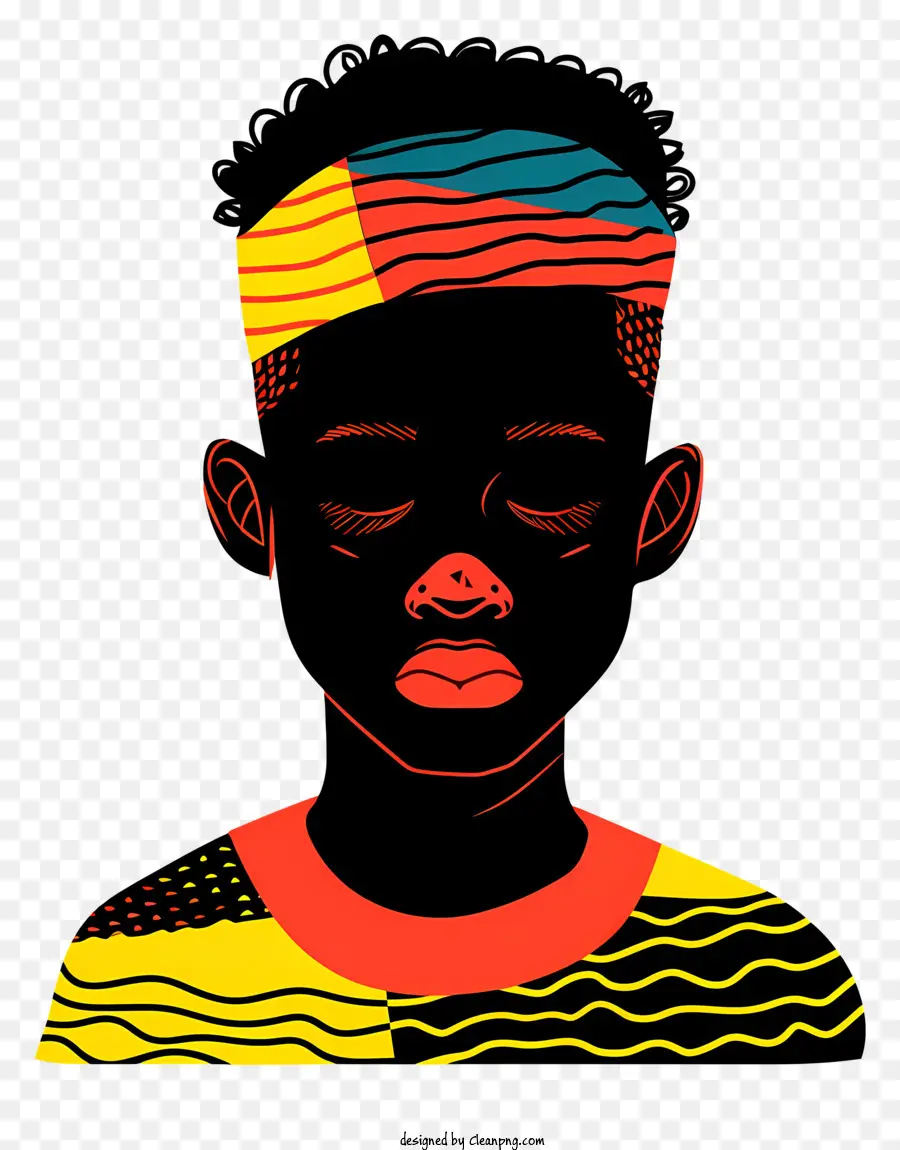 فتى أفريقي，أزياء مستوحاة من أفريقيا PNG