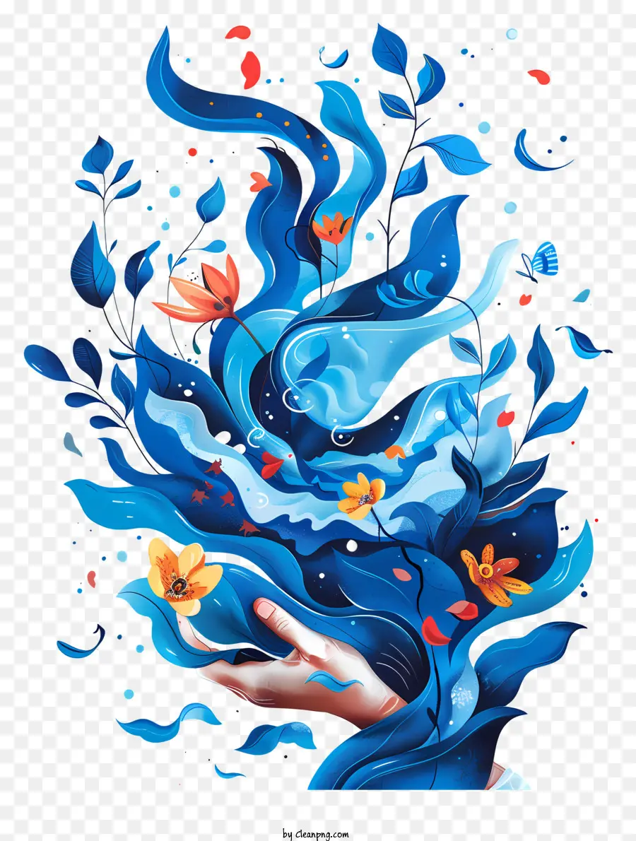 اليوم العالمي للمياه，الرسم بالألوان المائية PNG