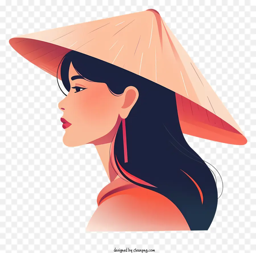 الفتاة الفيتنامية，أغطية الرأس الآسيوية PNG