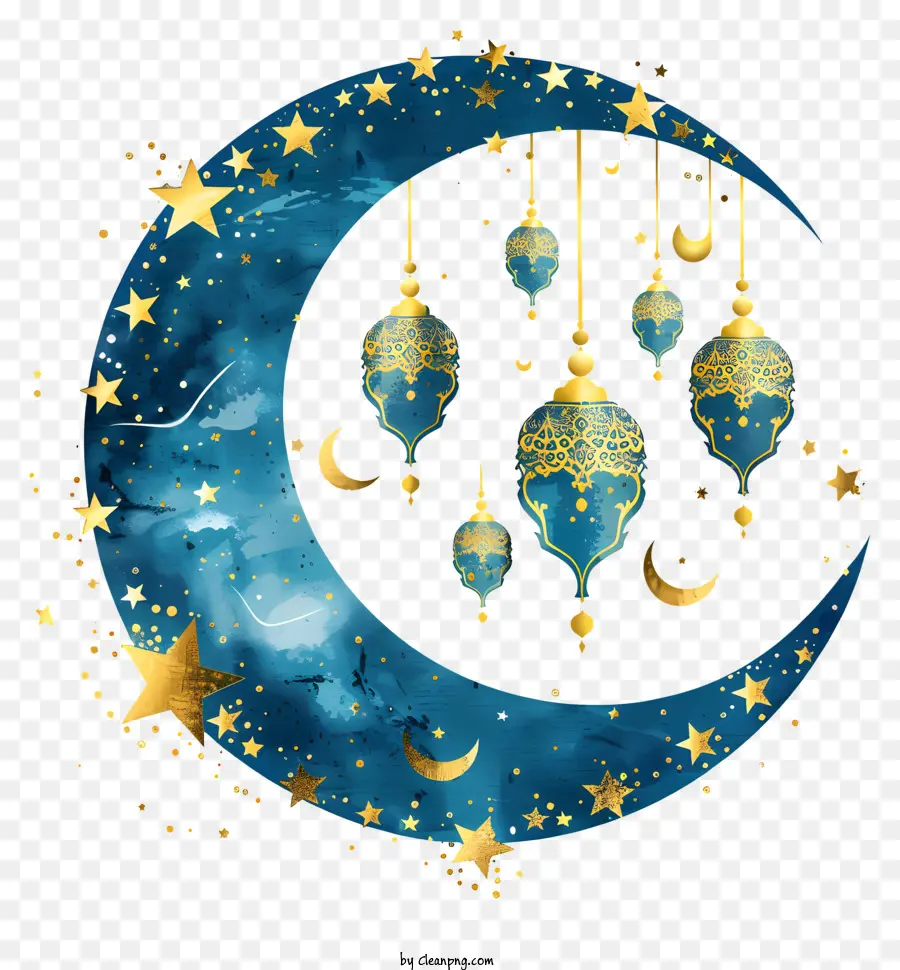 رمضان，هلال القمر PNG